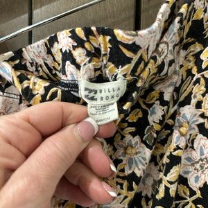 Billabong Black and Yellow Floral Top